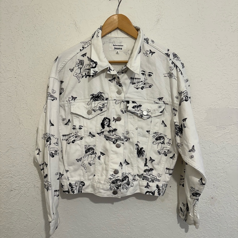 Reformation Jeans White Denim Jacket